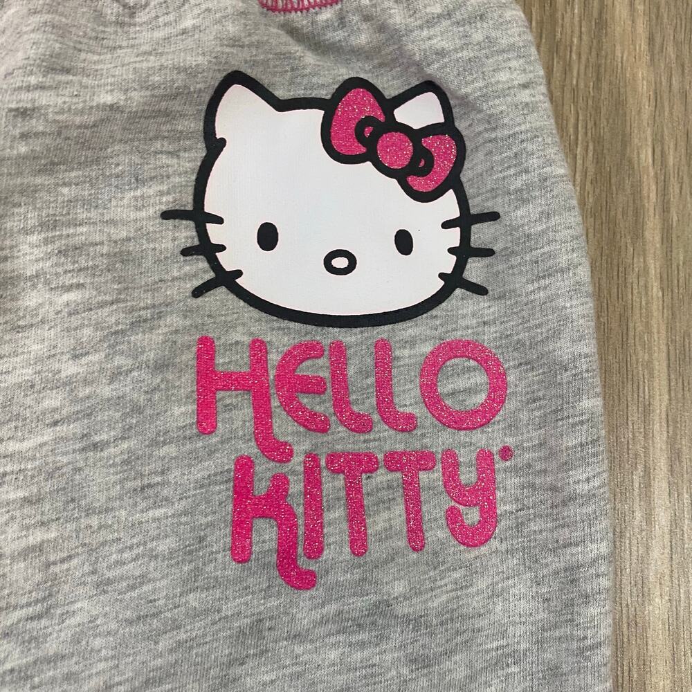 Hello Kitty Sanrio Lounge Jogger Pants Womens L Gray Pajama Sleepwear NWT - Picture 11 of 12